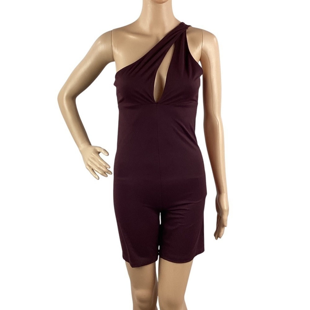 Victoria’s Secret Sport Burgundy One-Shoulder Cutout Romper Size S